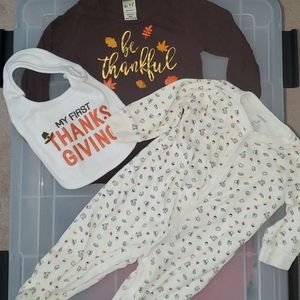 Infant First Thanksgiving outfit bundle